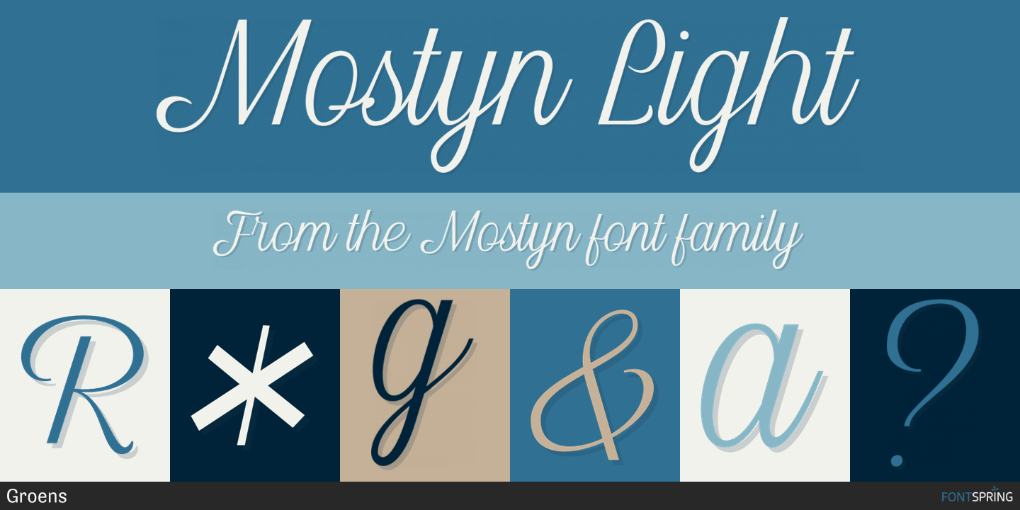 Fonts similar to Mostyn