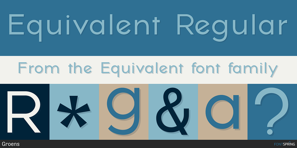 Equivalent Regular Font