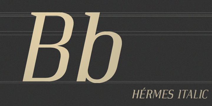 HERMES is a a two font family.