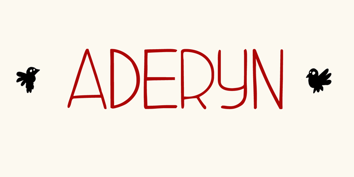 Aderyn is a hand drawn, elegant font with a light touch to it.