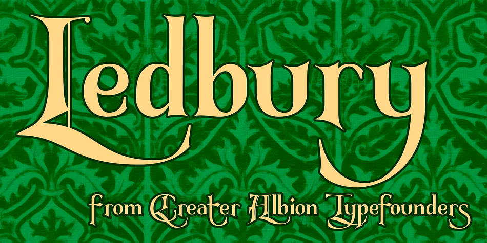 Displaying the beauty and characteristics of the Ledbury font family.