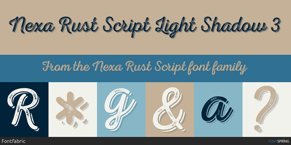 Nexa Rust Script Light Shadow 3 Font