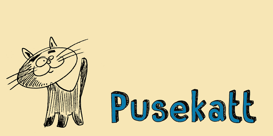 Pusekatt means Pussycat in Norwegian.