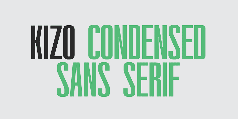 Kizo is a four font, display sans family by The Northern Block.