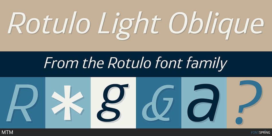 Rotulo Light Oblique Font