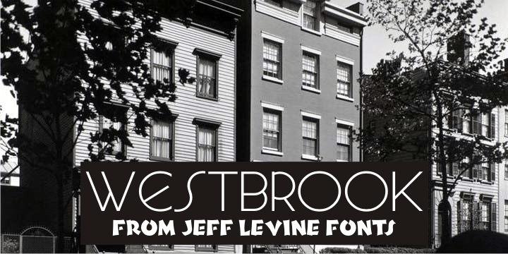 Westbrook JNL is a simple monoline all-caps font with a strong Art Deco feel.