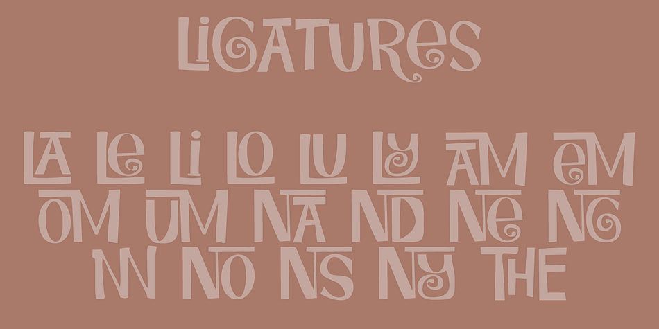 I have added some ligatures as well.