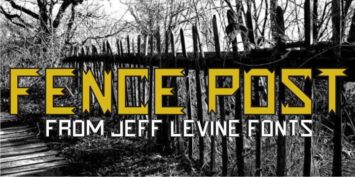 Displaying the beauty and characteristics of the Fence Post JNL font family.