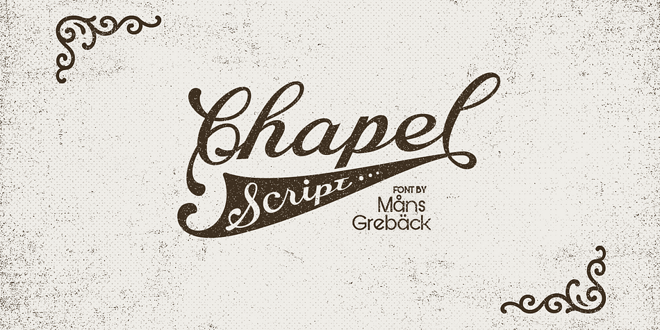 Chapel Script is a classic, high-quality script font.