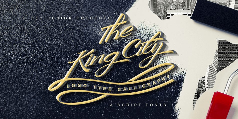 Displaying the beauty and characteristics of the King City font family.