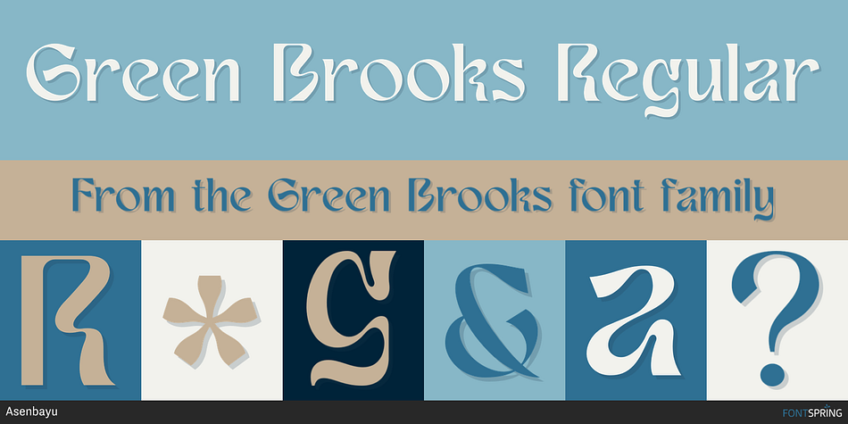 Green Brooks Regular Font