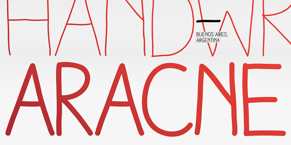 The all-caps Aracne collection features tall, slightly scrawled letterforms, and is available in regular, condensed and ultra condensed styles for maximun functionality.