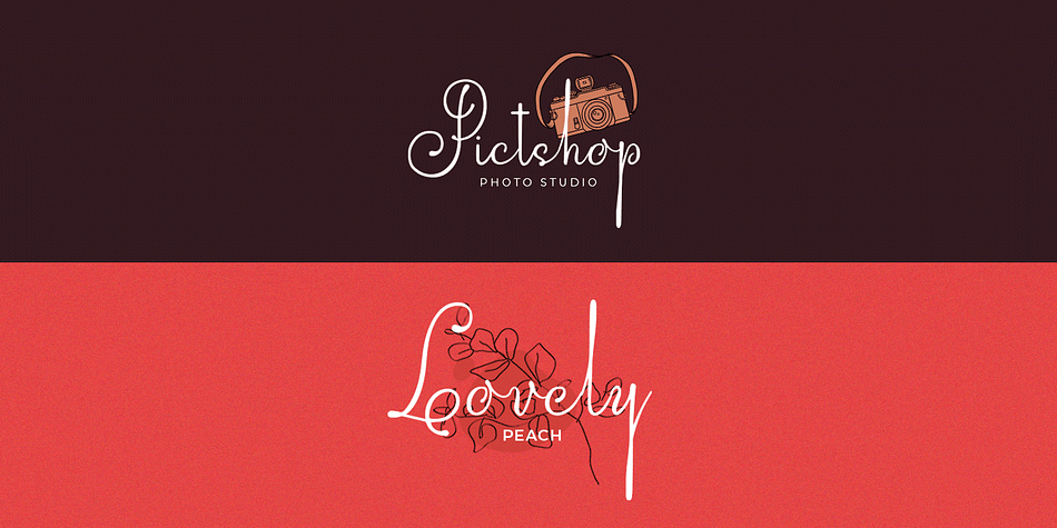 Edellyn Script font family example.