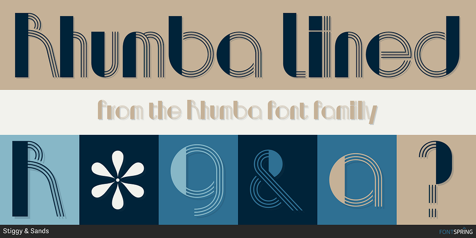 Rhumba Lined Font