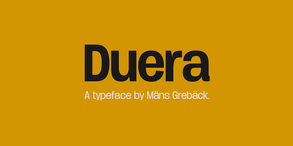 Duera is a sans-serif that has the variety to work in all contexts.