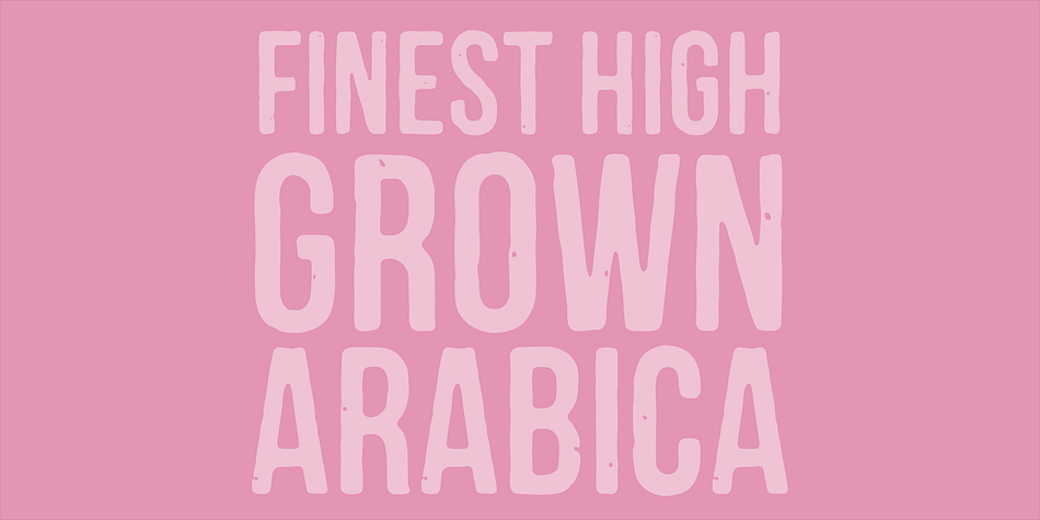 Mocha Mattari font family example.