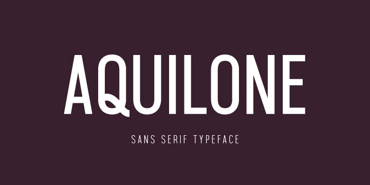 Aquilone is a condensed geometric sans serif typeface, simple and functional.