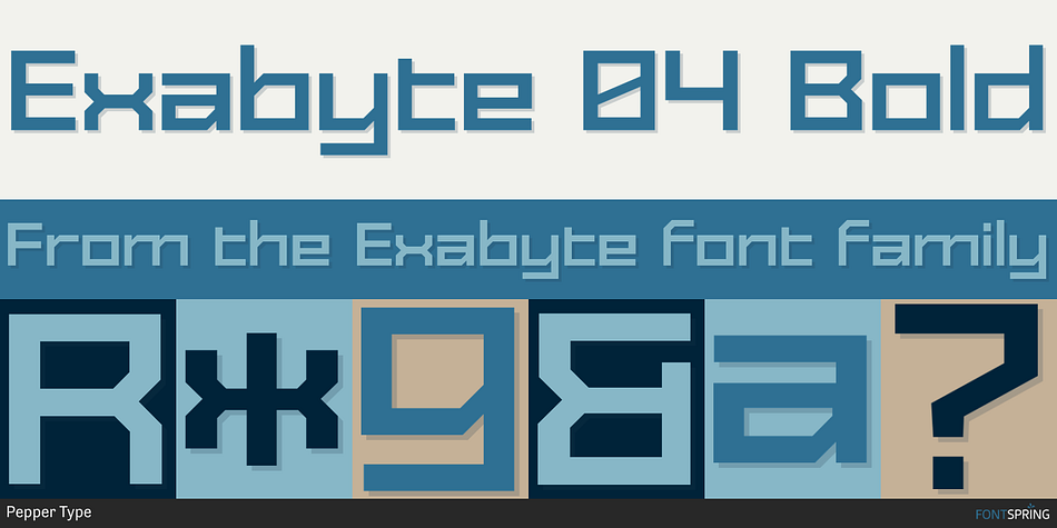 Exabyte 04 Bold Font