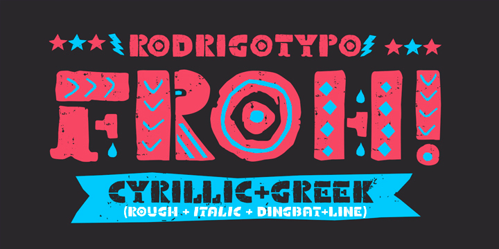 Displaying the beauty and characteristics of the Froh font family.