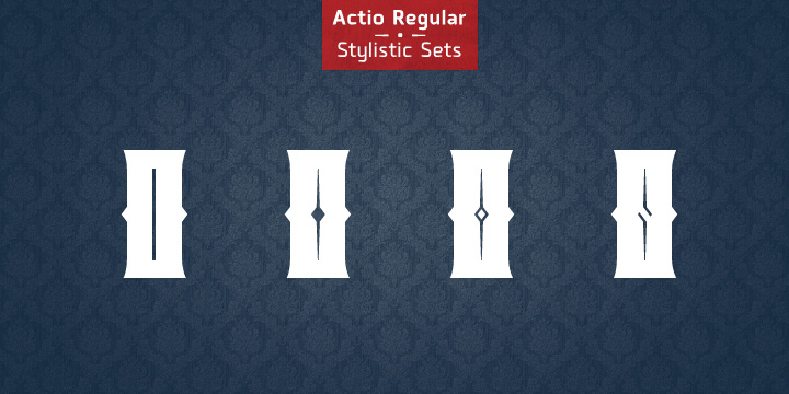 Emphasizing the favorited Actio font family.