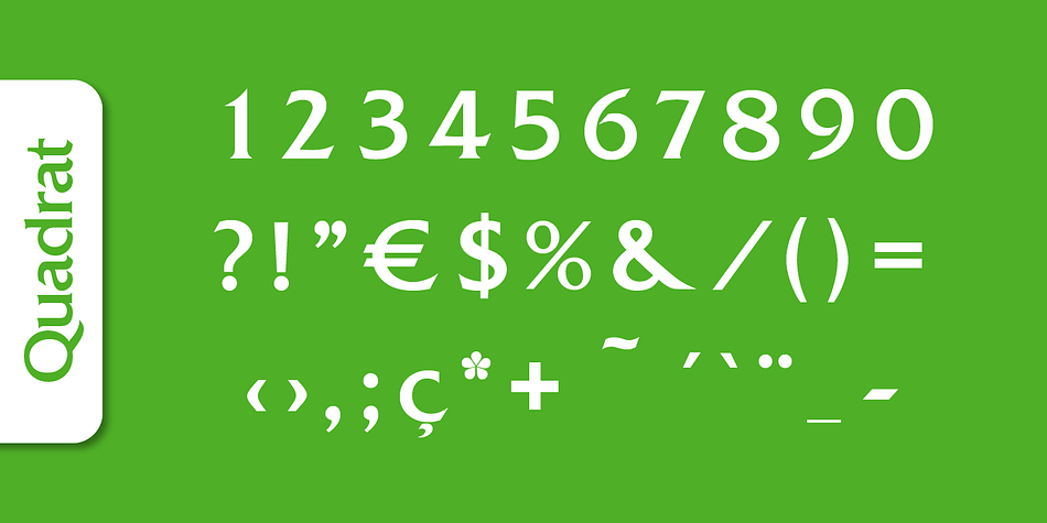 Quadrat Serial font family example.