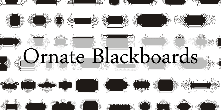 Highlighting the Ornate Blackboards font family.