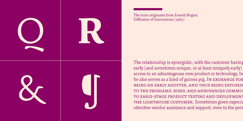 Even so, Relato is a decidedly contemporary serif typeface.