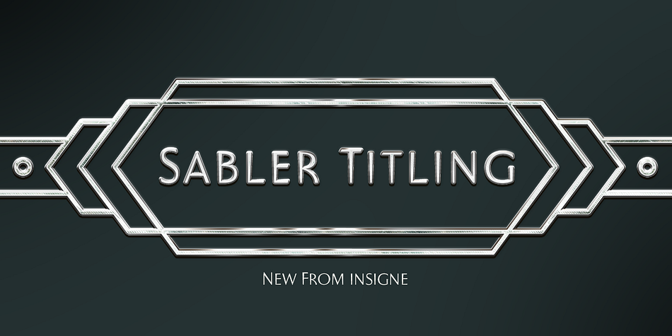 Make the right statement with the elegant Sabler Titling.