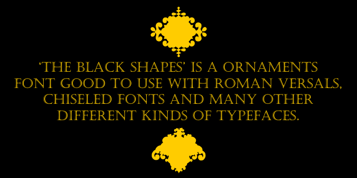 Highlighting the The Black Shapes font family.