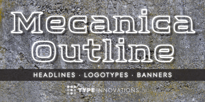 Mecanica is a futuristic, techno-looking and expressive typeface with an appearance of metal-like parts with some very sharp edges.