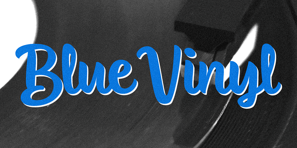 Blue Vinyl is another script face in a series of script faces inspired by sign painting.