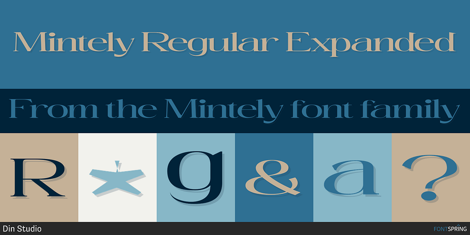 Mintely Regular Expanded Font