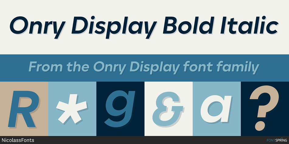 Onry Display Bold Italic Font