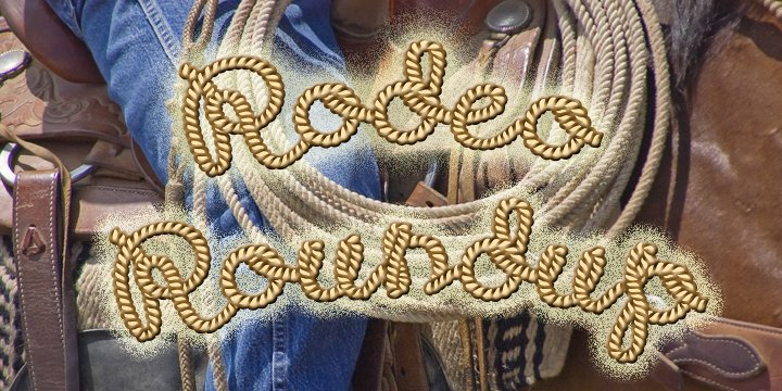 Four years in the making Rodeo Roundup is a very ornate script font where the letters look like a flowing rope with connecting lowercase letters.