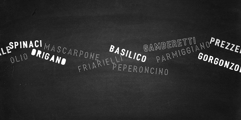 Highlighting the Peperoncino font family.