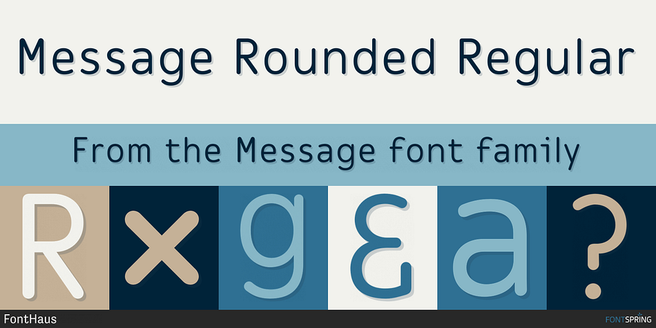 Message Rounded Regular Font