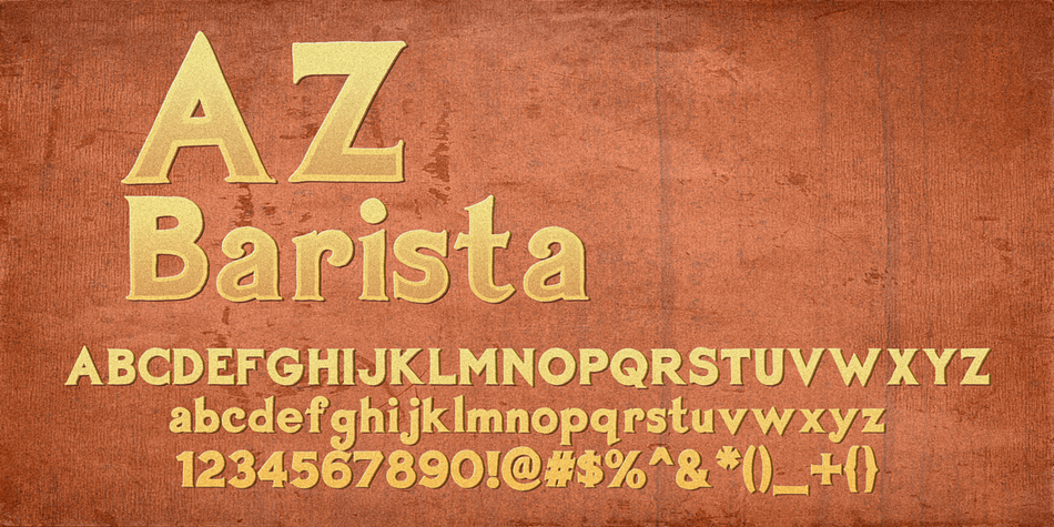 AZ Barista font is inspired from 1920