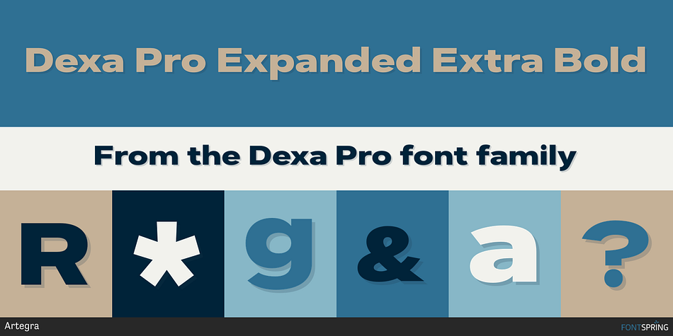 Dexa Pro Expanded Extra Bold Font