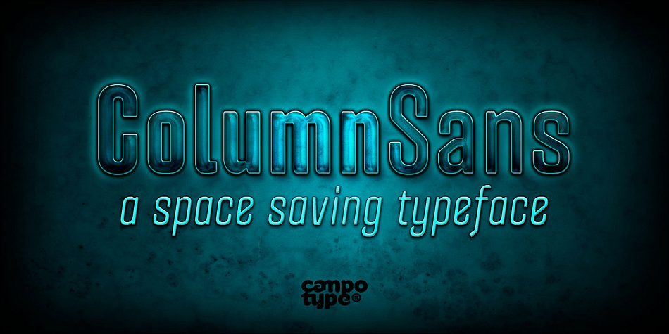 Column Sans, talking about space efficiency.