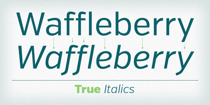 Emphasizing the favorited Verb font family.