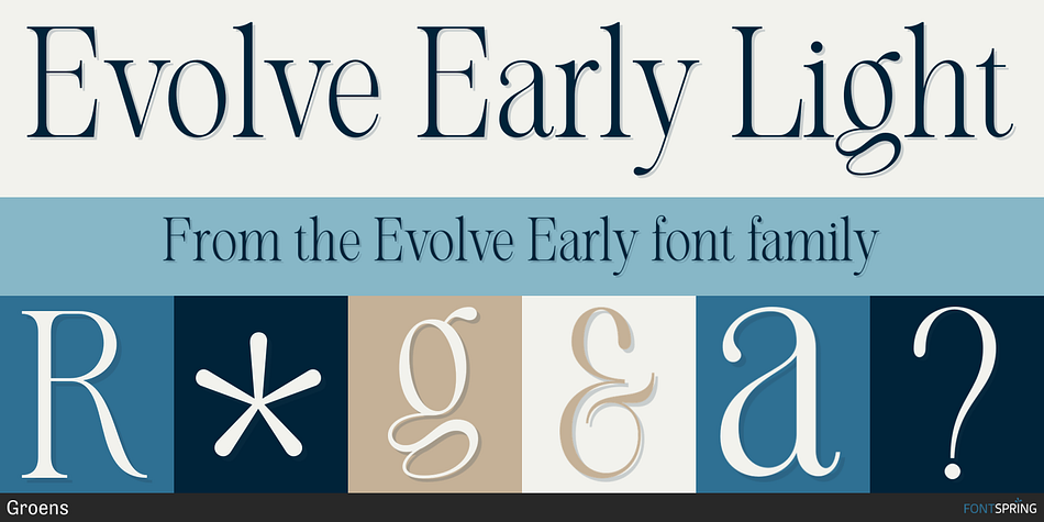 Evolve Early Light Font