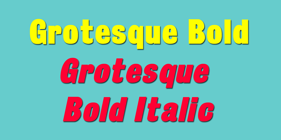 Highlighting the Grotesque font family.