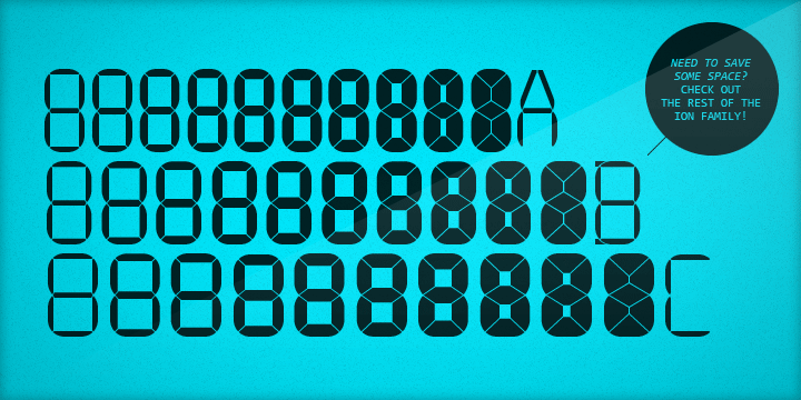 Displaying the beauty and characteristics of the ION C font family.