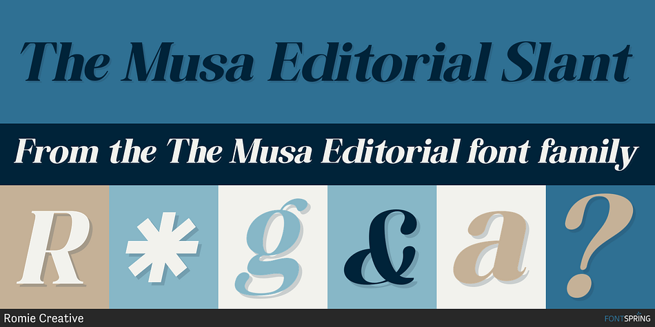 The Musa Editorial Slant Font