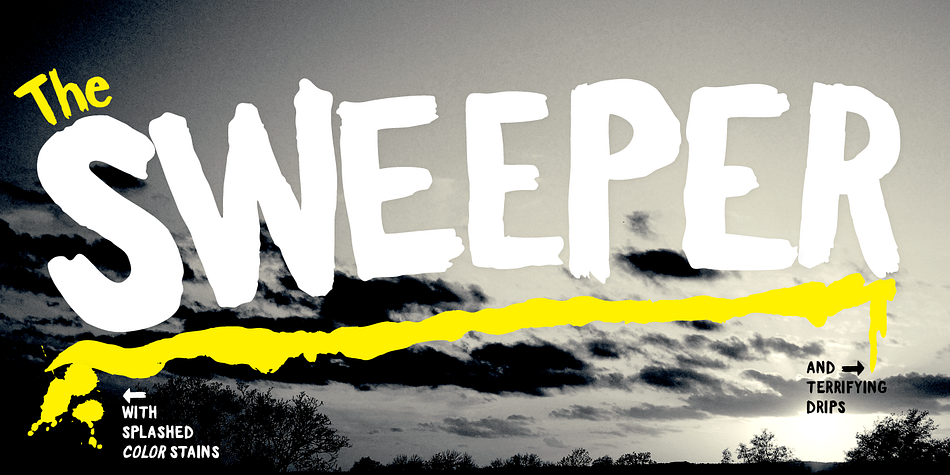 Sweeper is a font with several personalities; it’s friendly and scary at the same time, almost like Santa Clause, but nicer.