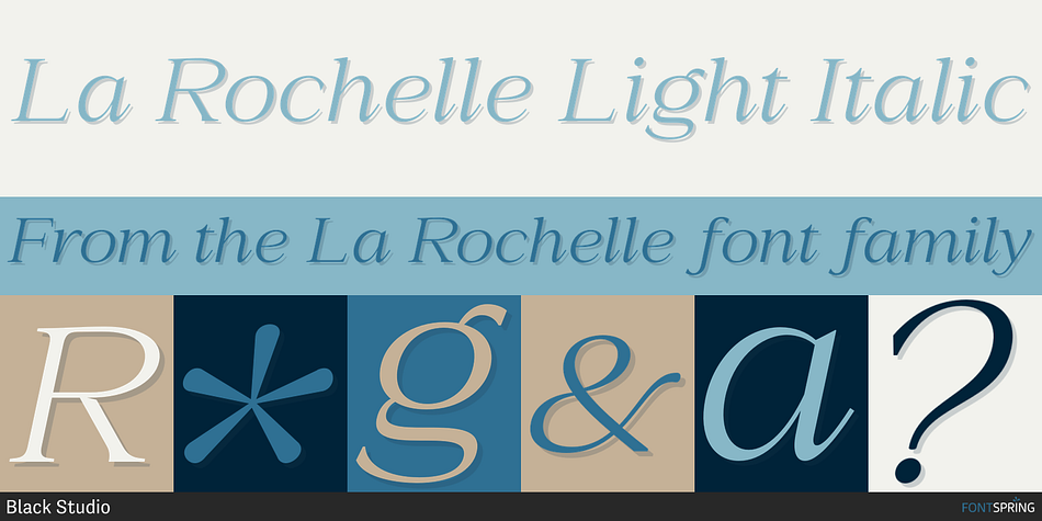 La Rochelle Light Italic Font
