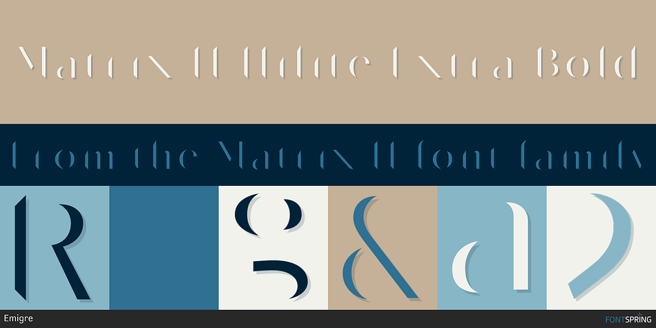Matrix II Inline Extra Bold Font