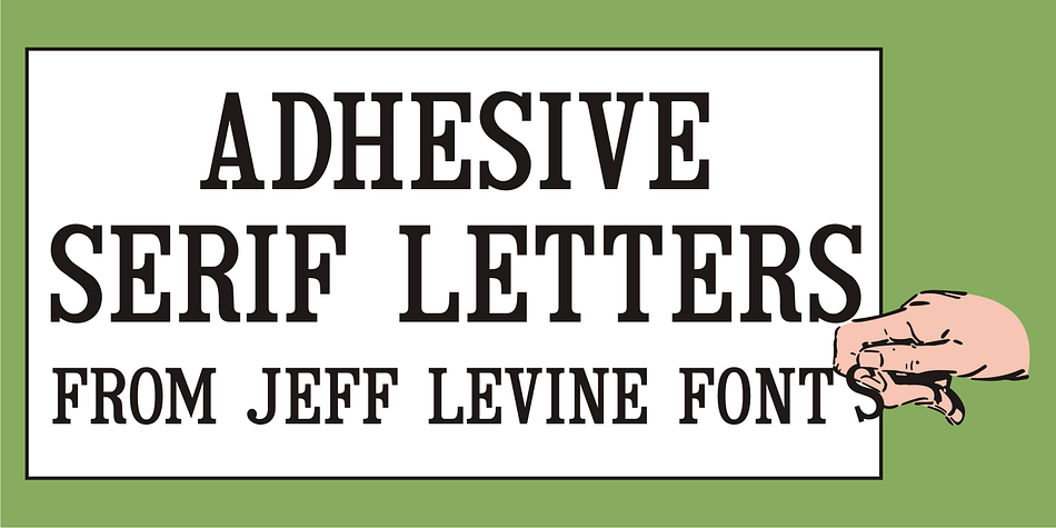 A few scant examples of die cut gummed letters (R, C, Y and &) provided the design inspiration for Adhesive Serif Letters JNL.