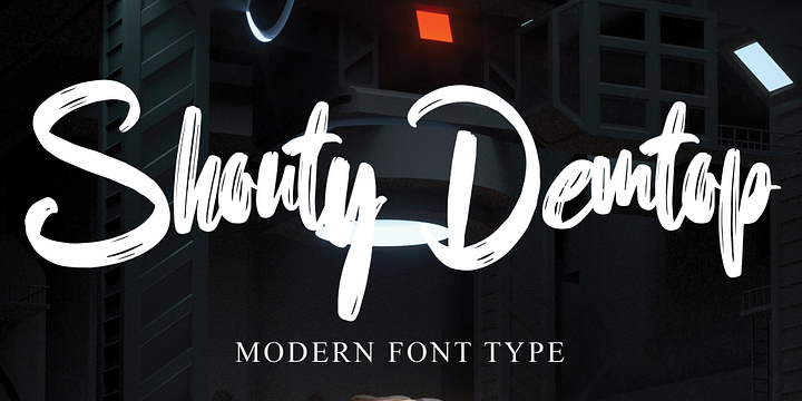Shouty Demtop font family by Ayska