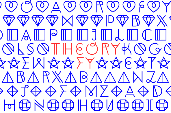 Displaying the beauty and characteristics of the Theory FY font family.